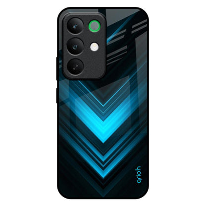 Vertical Blue Arrow Realme C85 5G Glass Back Cover Online