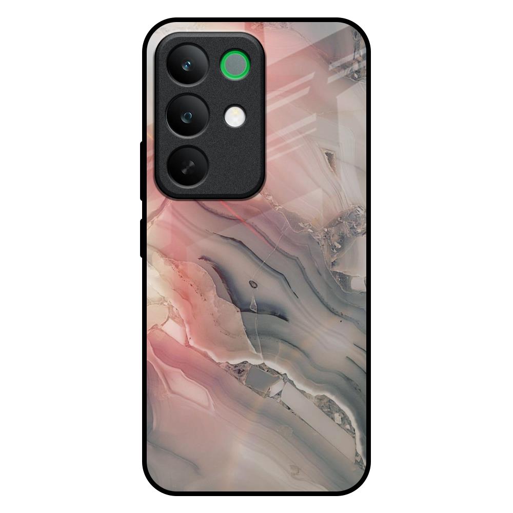 Pink And Grey Marble Realme C85 5G Glass Back Cover Online