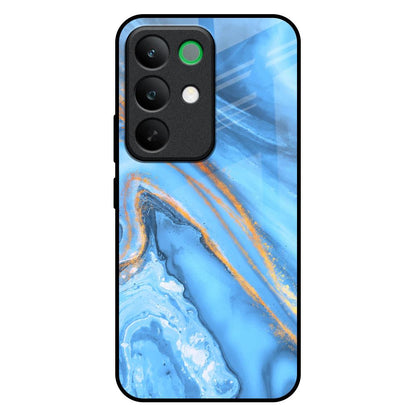 Vibrant Blue Marble Realme C85 5G Glass Back Cover Online
