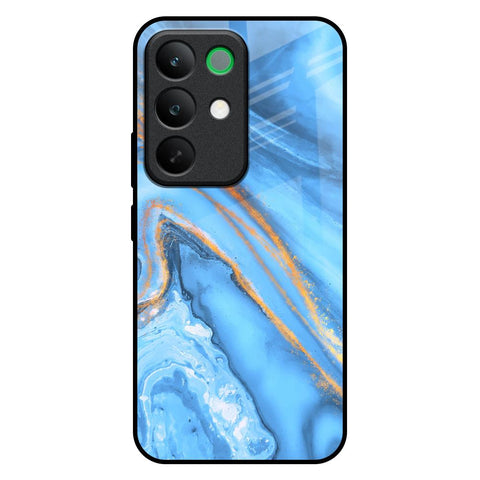 Vibrant Blue Marble Realme C85 5G Glass Back Cover Online