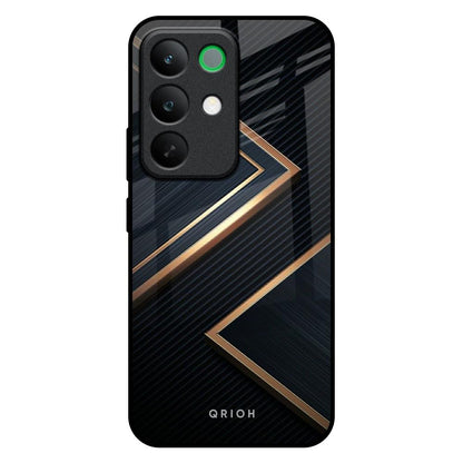Sleek Golden & Navy Realme C85 5G Glass Back Cover Online