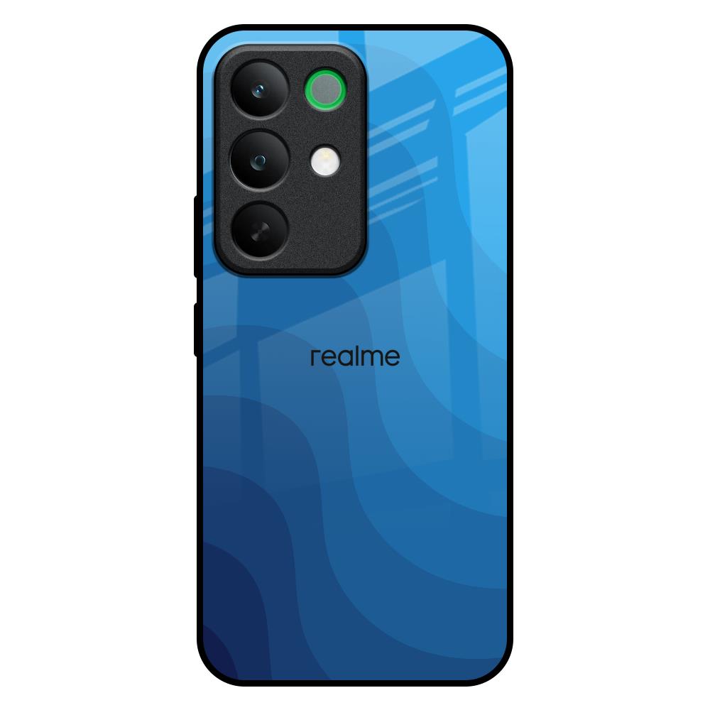 Blue Wave Abstract Realme C85 5G Glass Back Cover Online
