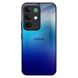 Blue Rhombus Pattern Realme C85 5G Glass Back Cover Online