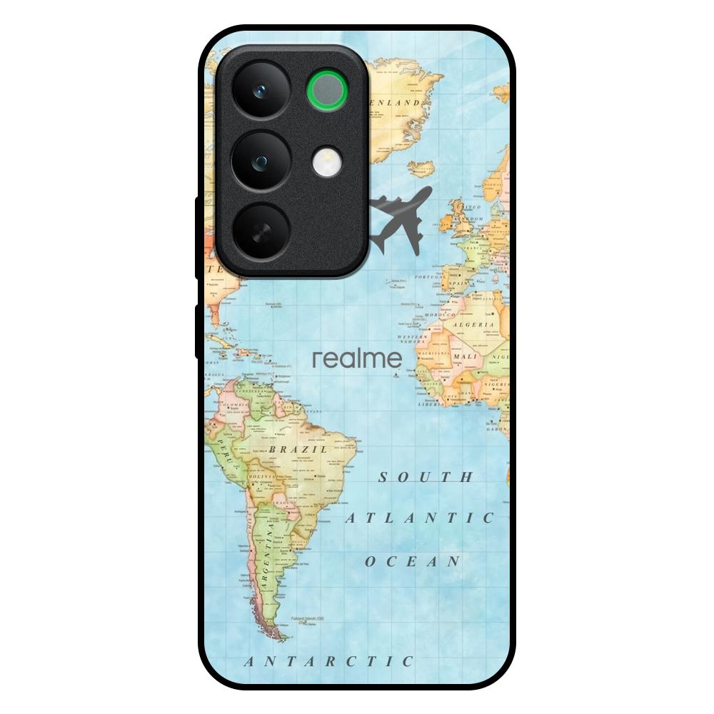 Fly Around The World Realme C85 5G Glass Back Cover Online