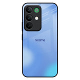 Vibrant Blue Texture Realme C85 5G Glass Back Cover Online