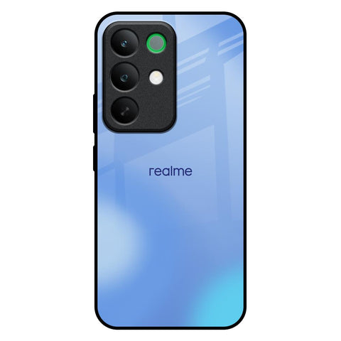 Vibrant Blue Texture Realme C85 5G Glass Back Cover Online