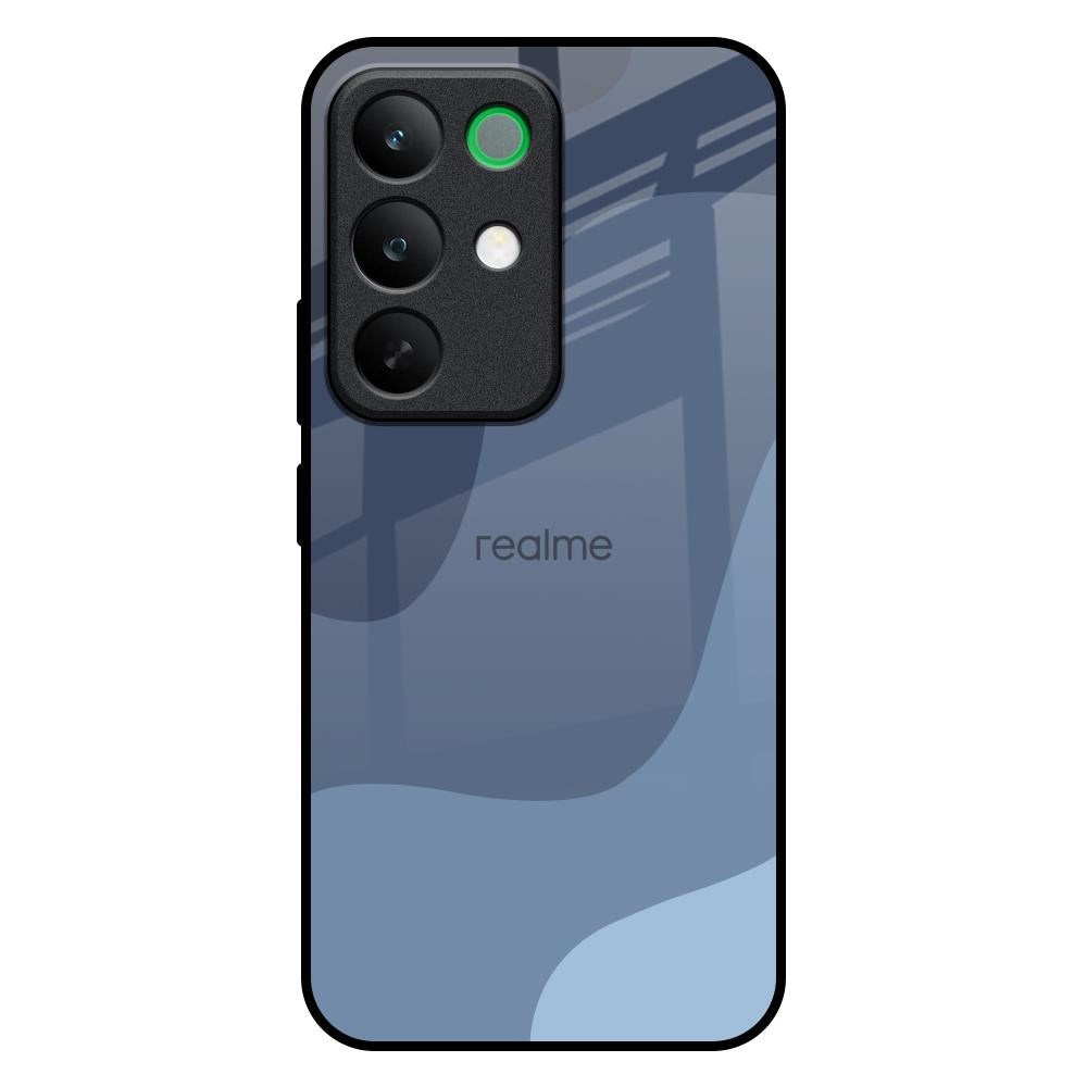 Navy Blue Ombre Realme C85 5G Glass Back Cover Online