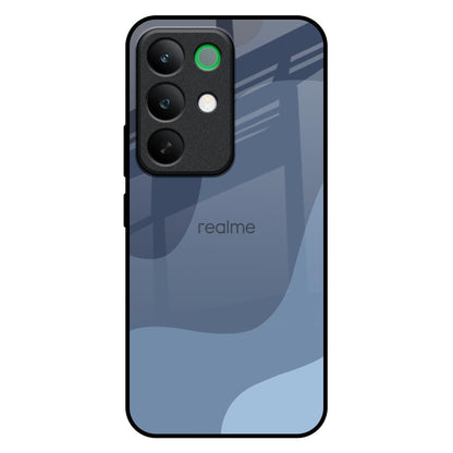 Navy Blue Ombre Realme C85 5G Glass Back Cover Online
