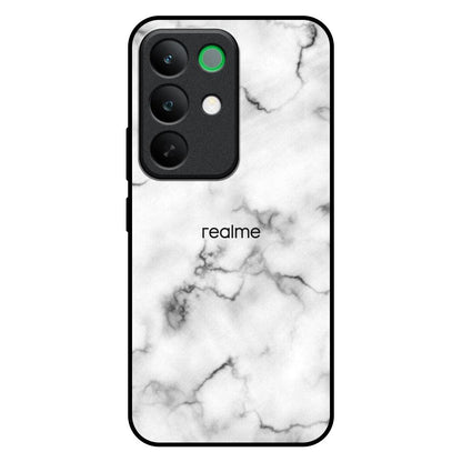 Satin White Marble Realme C85 5G Glass Back Cover Online