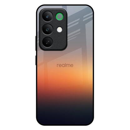 Aesthetic Orange Realme C85 5G Glass Back Cover Online