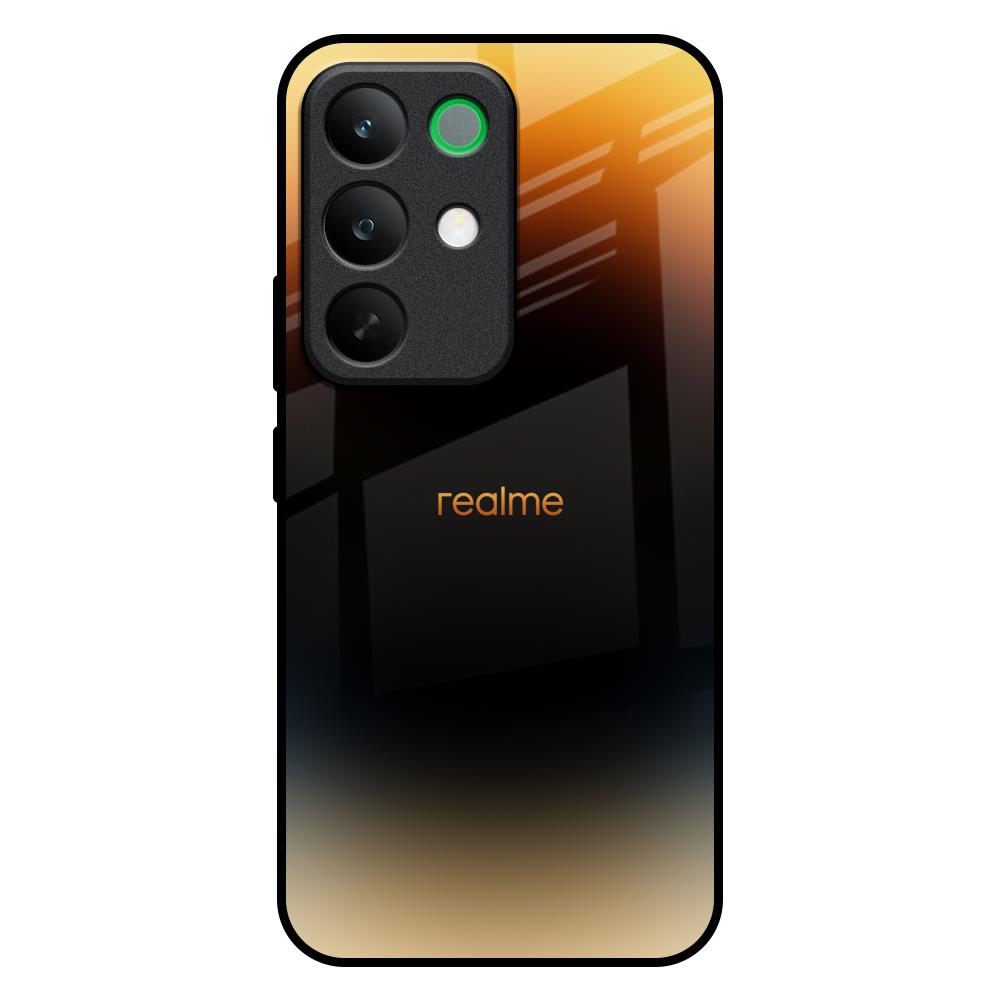 Grainy Yellow Realme C85 5G Glass Back Cover Online