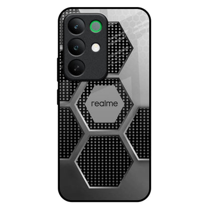 Hexagon Style Realme C85 5G Glass Back Cover Online