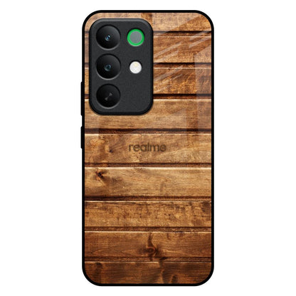 Wooden Planks Realme C85 5G Glass Back Cover Online