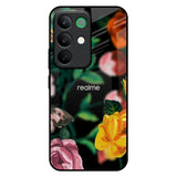 Flowers & Butterfly Realme C85 5G Glass Back Cover Online