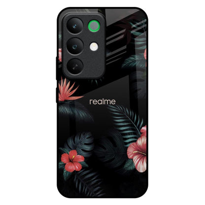 Tropical Art Flower Realme C85 5G Glass Back Cover Online
