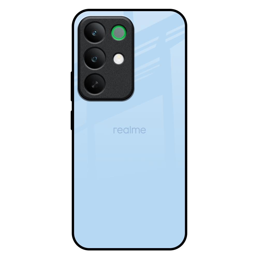 Pastel Sky Blue Realme C85 5G Glass Back Cover Online