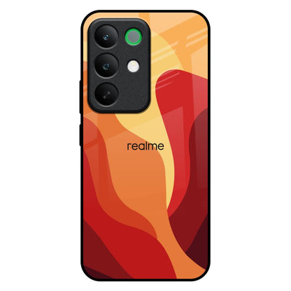 Magma Color Pattern Realme C85 5G Glass Back Cover Online