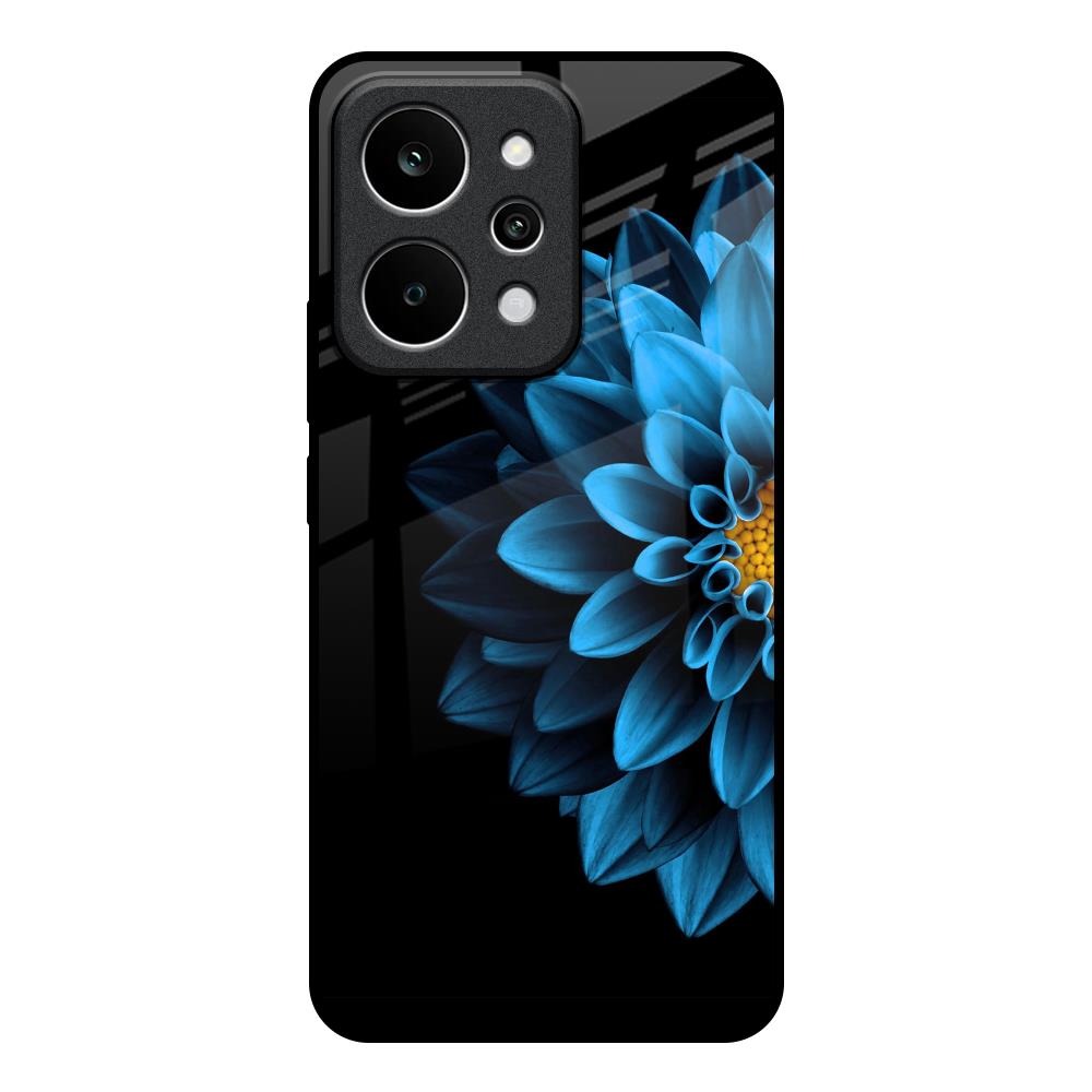 Half Blue Flower Realme P4 Power 5G Glass Back Cover Online