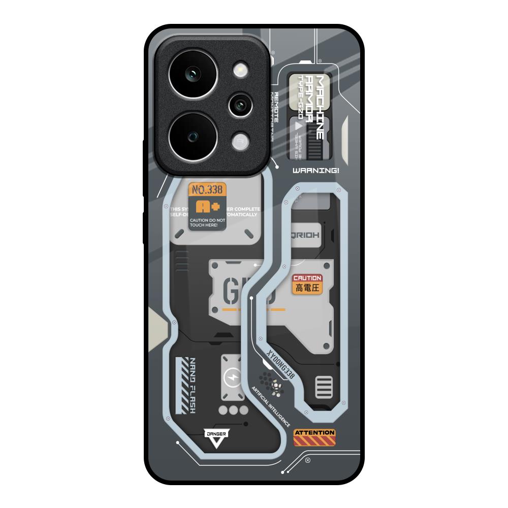 Retro Futuristic Realme P4 Power 5G Glass Back Cover Online