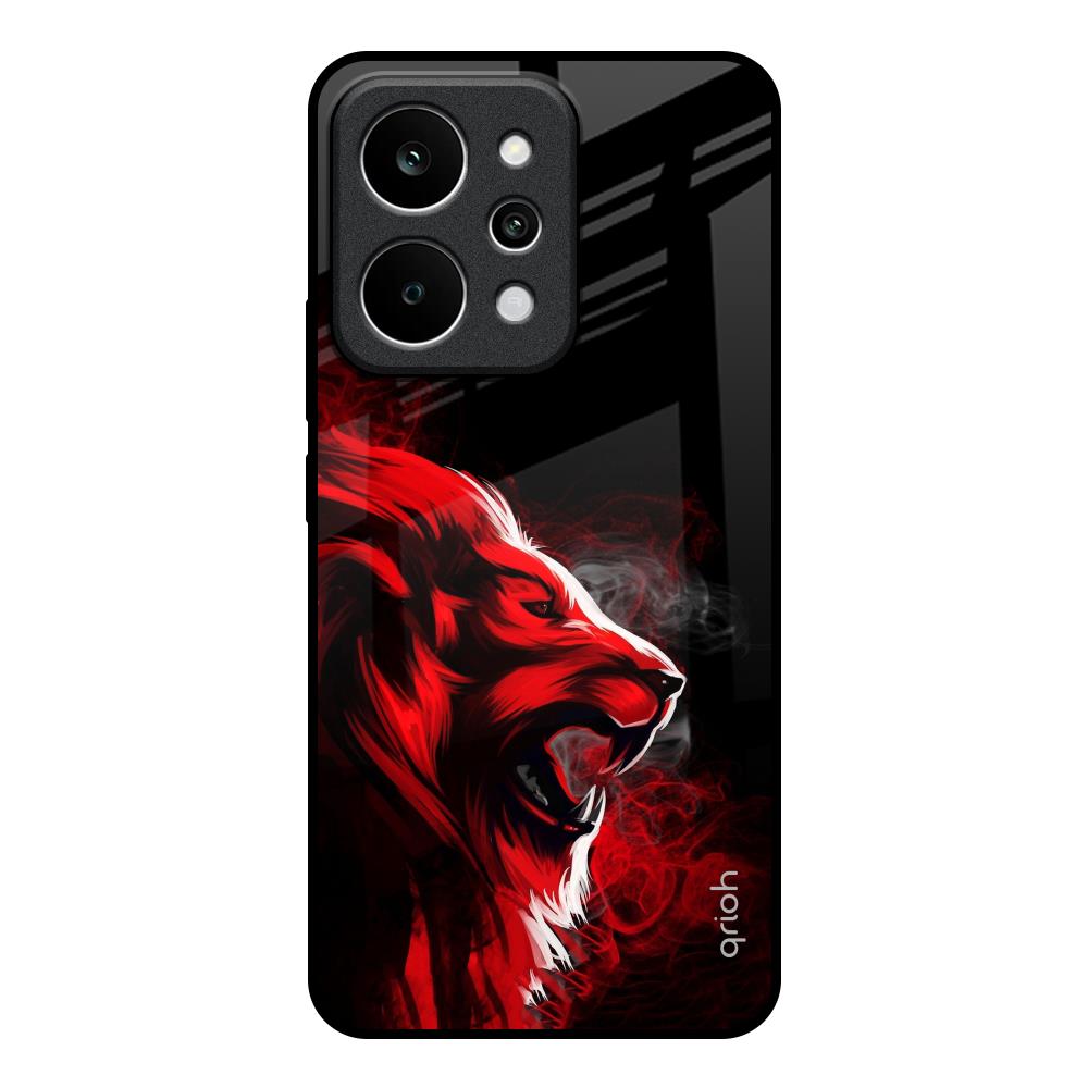 Red Angry Lion Realme P4 Power 5G Glass Back Cover Online
