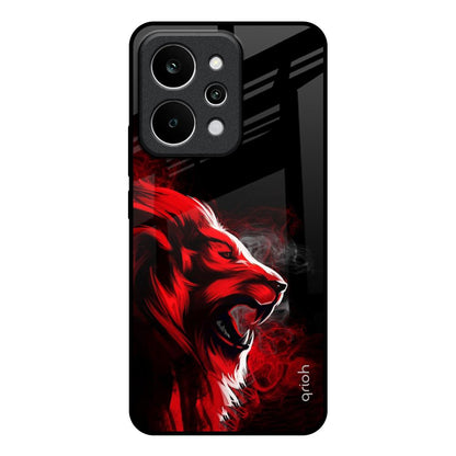 Red Angry Lion Realme P4 Power 5G Glass Back Cover Online