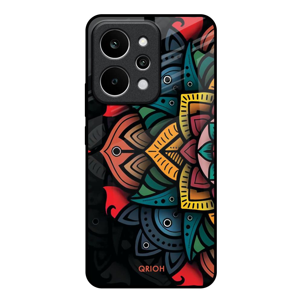 Retro Gorgeous Flower Realme P4 Power 5G Glass Back Cover Online