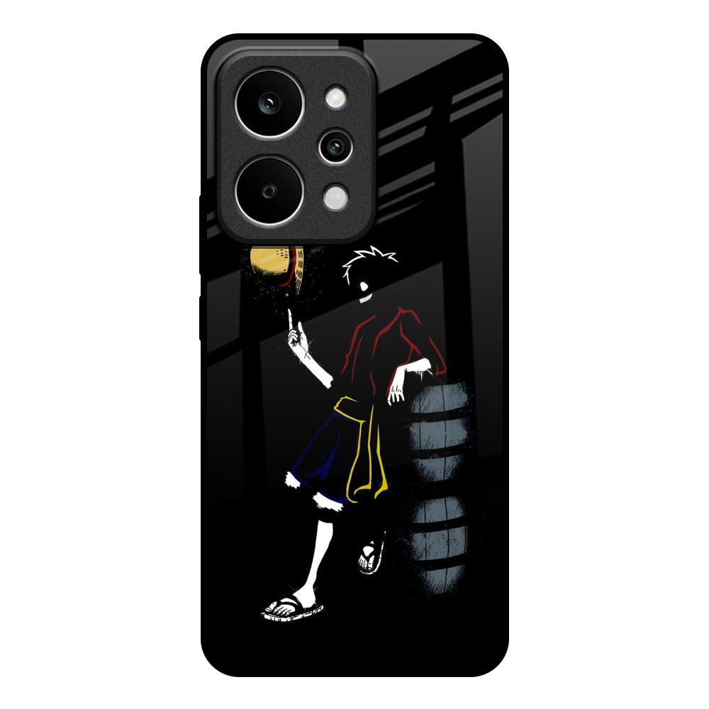 Luffy Line Art Realme P4 Power 5G Glass Back Cover Online