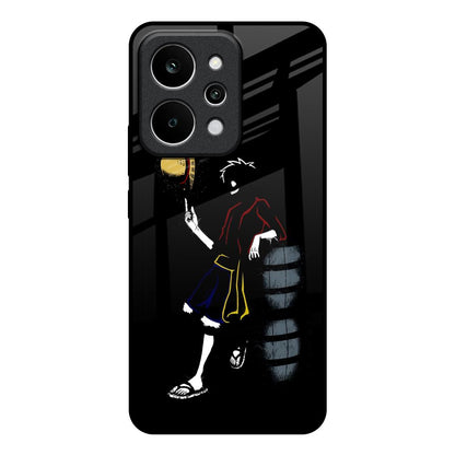 Luffy Line Art Realme P4 Power 5G Glass Back Cover Online