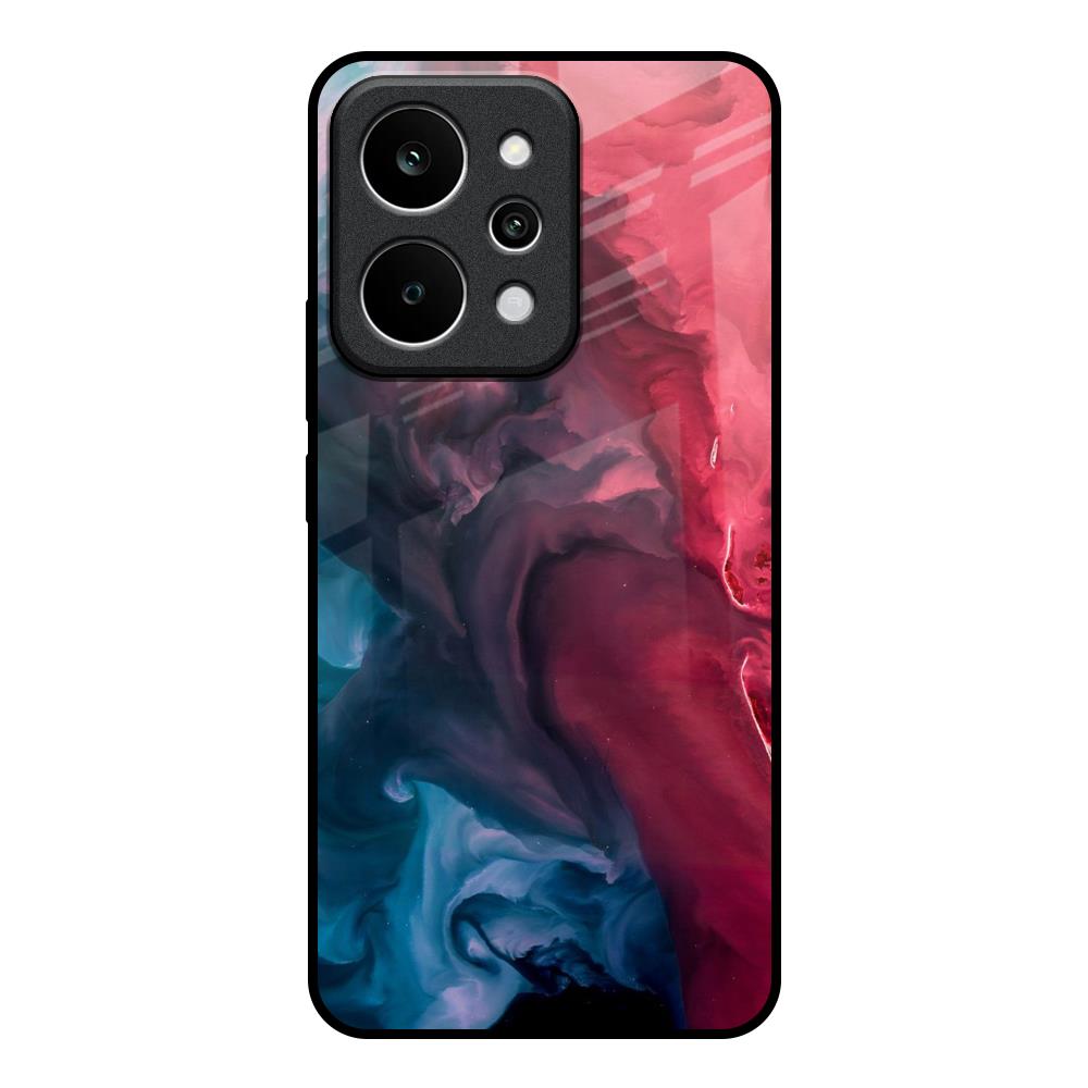 Blue & Red Smoke Realme P4 Power 5G Glass Back Cover Online