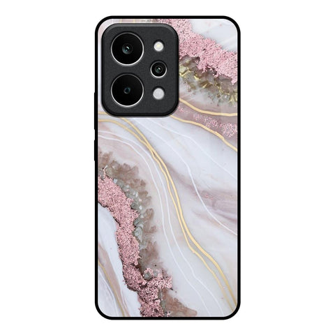 Pink & Gold Gllitter Marble Realme P4 Power 5G Glass Back Cover Online