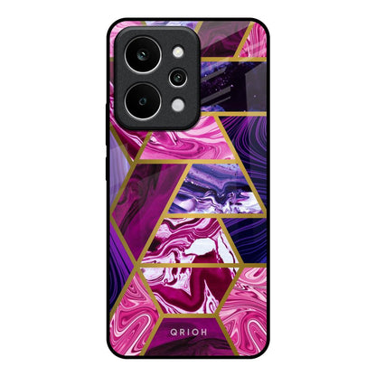 Electroplated Geometric Marble Realme P4 Power 5G Glass Back Cover Online