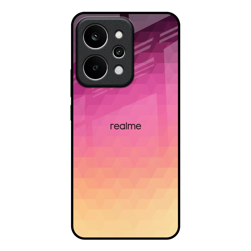 Geometric Pink Diamond Realme P4 Power 5G Glass Back Cover Online
