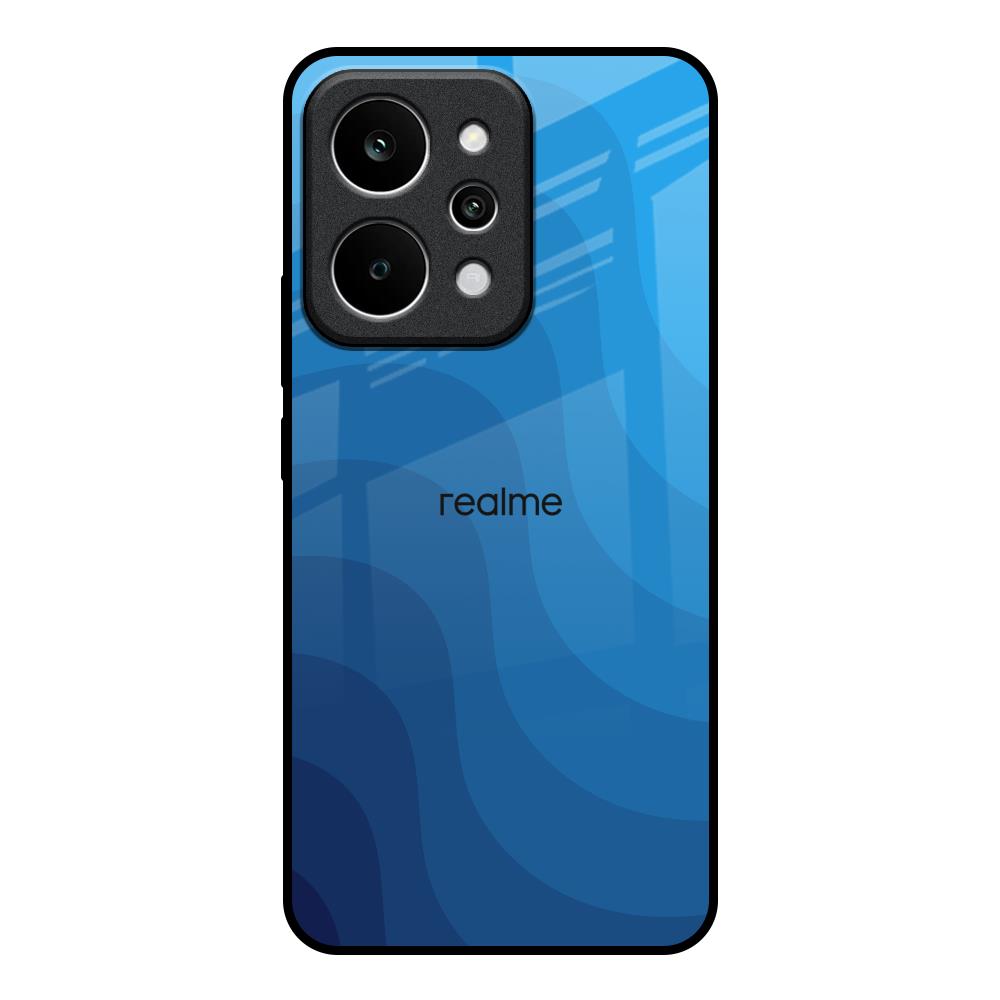 Blue Wave Abstract Realme P4 Power 5G Glass Back Cover Online