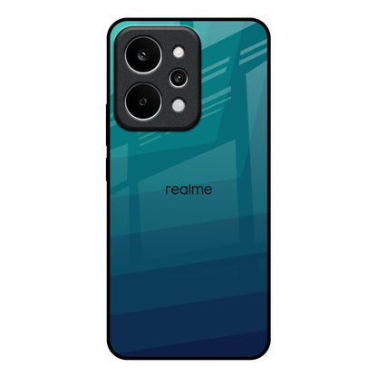 Green Triangle Pattern Realme P4 Power 5G Glass Back Cover Online