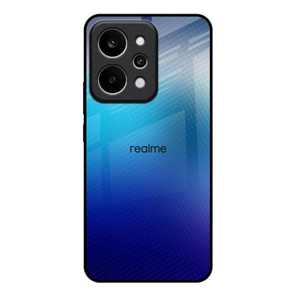 Blue Rhombus Pattern Realme P4 Power 5G Glass Back Cover Online