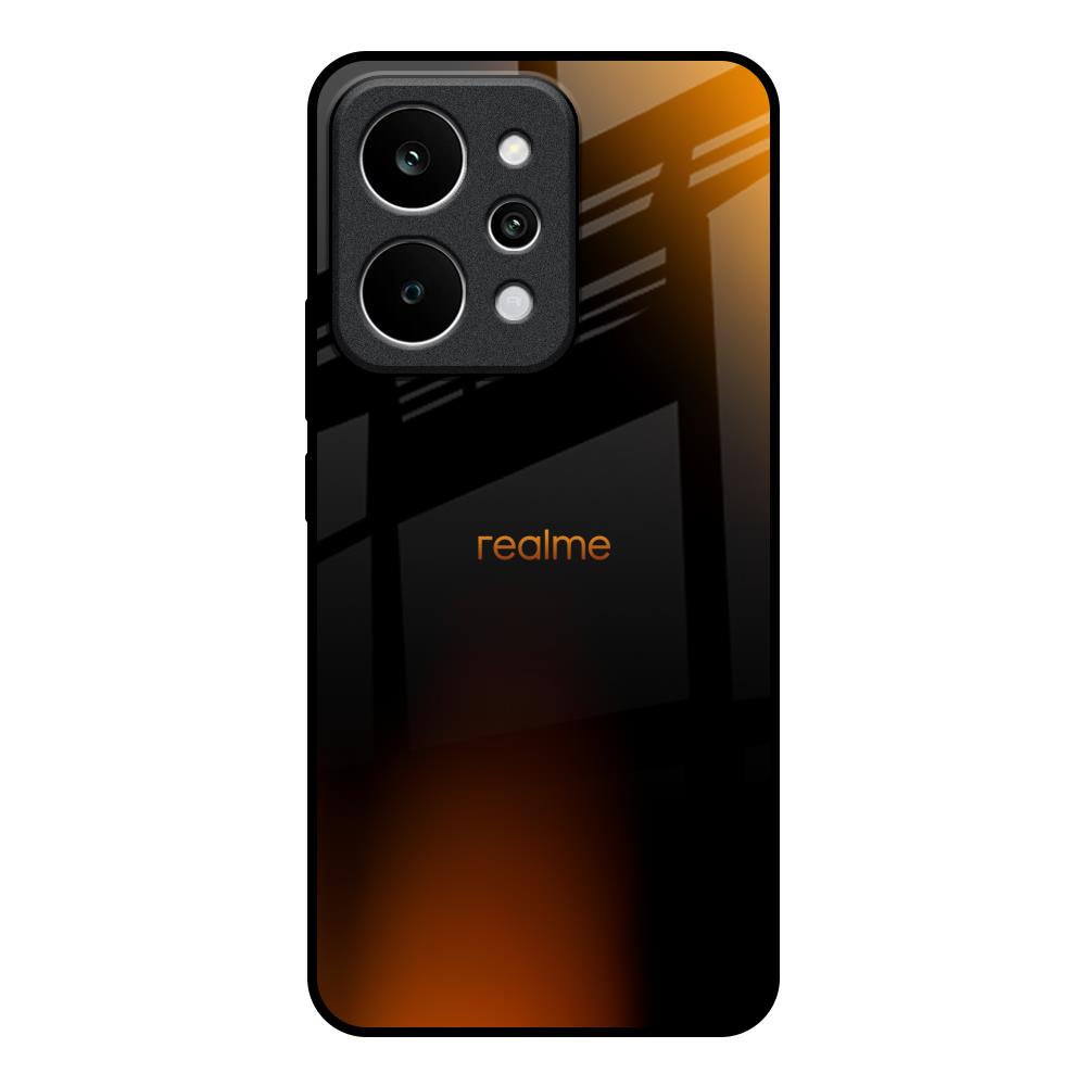 Orange Black Fusion Realme P4 Power 5G Glass Back Cover Online