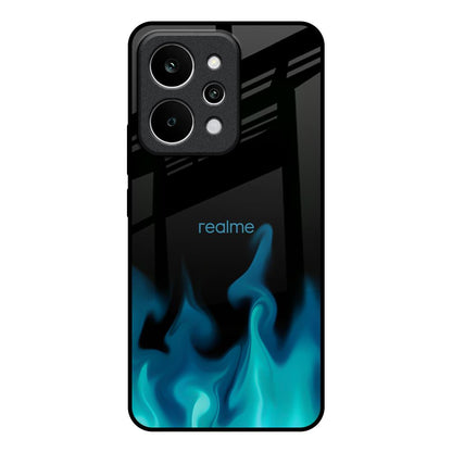 Teal Flames Realme P4 Power 5G Glass Back Cover Online
