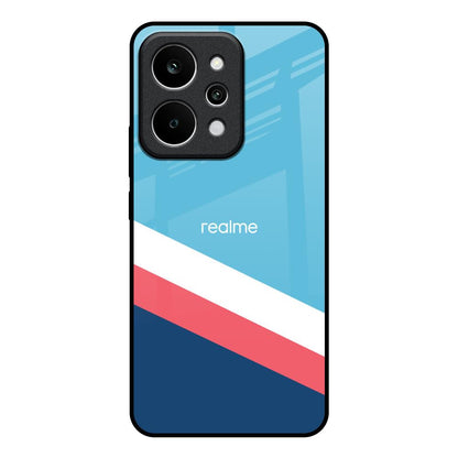 Pink & White Stripes Realme P4 Power 5G Glass Back Cover Online