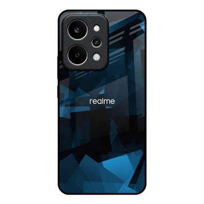 Polygonal Blue Box Realme P4 Power 5G Glass Back Cover Online