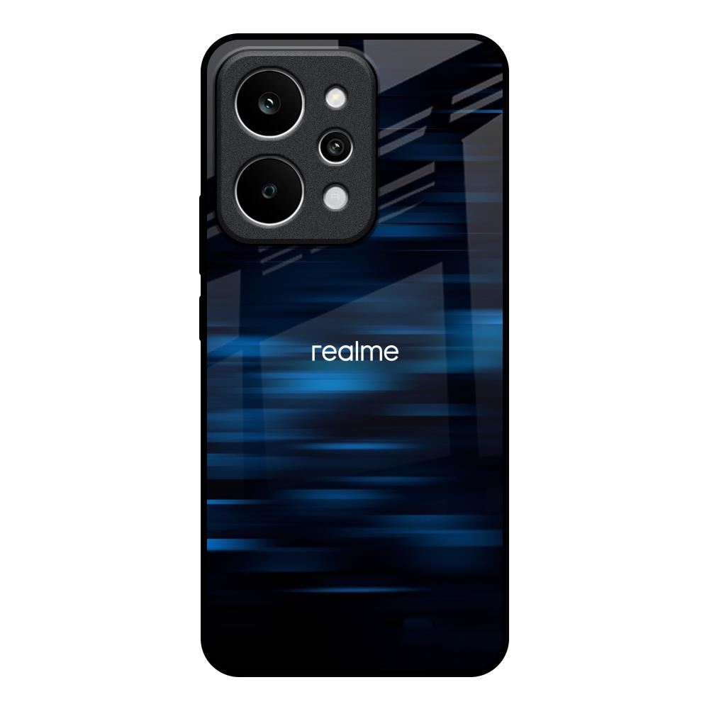 Blue Rough Abstract Realme P4 Power 5G Glass Back Cover Online