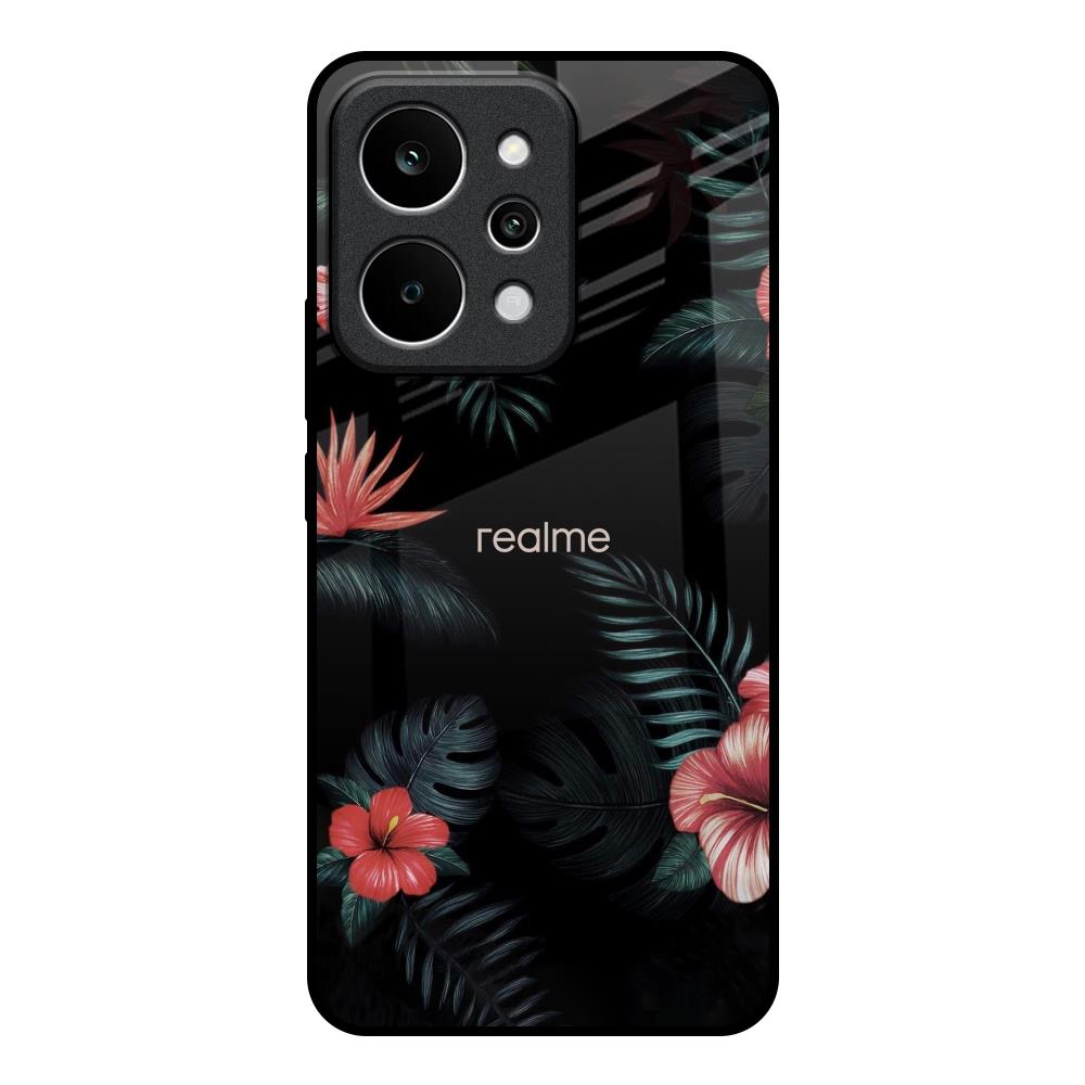 Tropical Art Flower Realme P4 Power 5G Glass Back Cover Online
