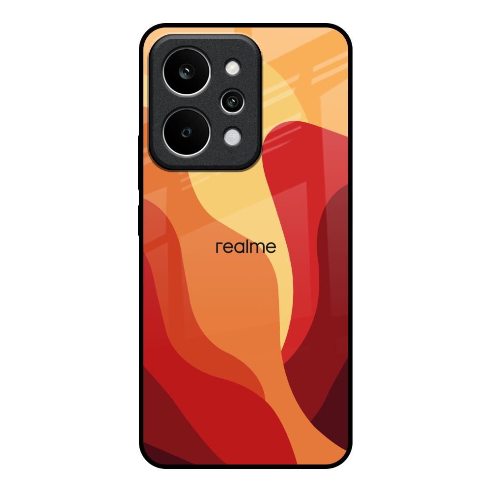 Magma Color Pattern Realme P4 Power 5G Glass Back Cover Online