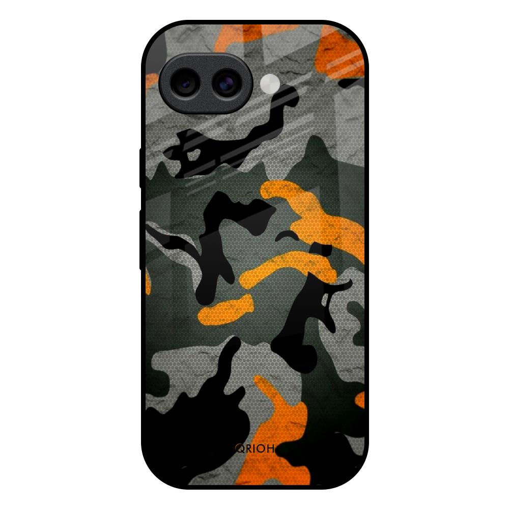 Camouflage Orange Google Pixel 10A 5G Glass Back Cover Online