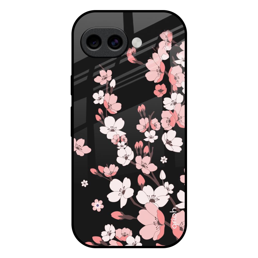Black Cherry Blossom Google Pixel 10A 5G Glass Back Cover Online
