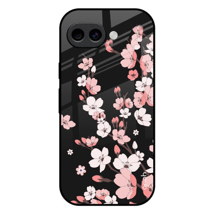 Black Cherry Blossom Google Pixel 10A 5G Glass Back Cover Online