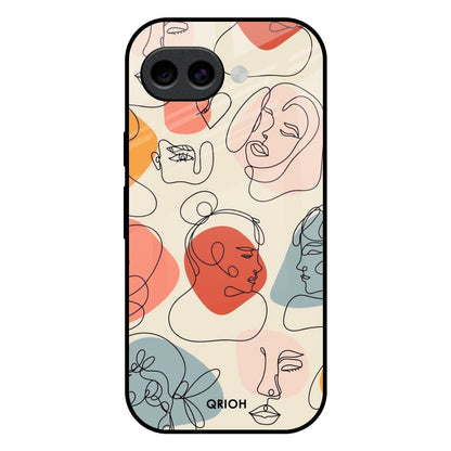 Abstract Faces Google Pixel 10A 5G Glass Back Cover Online