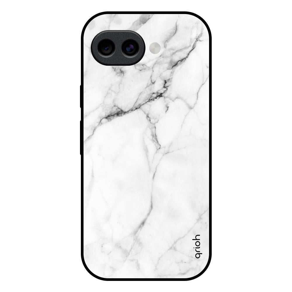 Modern White Marble Google Pixel 10A 5G Glass Back Cover Online