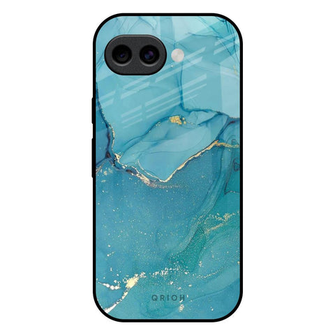 Blue Golden Glitter Google Pixel 10A 5G Glass Back Cover Online