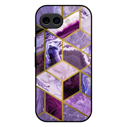 Purple Rhombus Marble Google Pixel 10A 5G Glass Back Cover Online