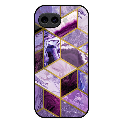 Purple Rhombus Marble Google Pixel 10A 5G Glass Back Cover Online